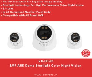 3 MP AHD Dome