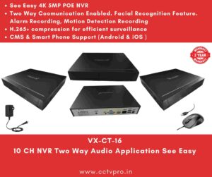 10ch NVR Two Way Audio Support