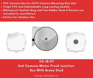 4x4 Waterproof Junction Box Brass Stud