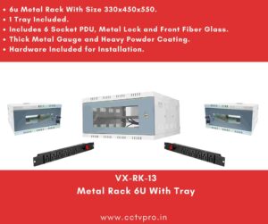 Metal Rack 6u With Fan and Tray