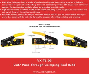 Cat7 Pass Through Crimping Tool RJ45