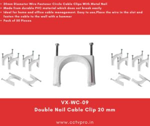 Double Nail Cable Clip 20 mm