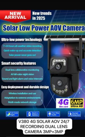 4g Solar Dual lens 3 MP V380 App