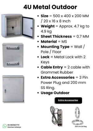 Outdoor Vertical Metal Rack Big 20x16x8 Inches